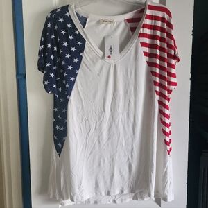 NWT Beeson River Red/White/Blue T-Shirt